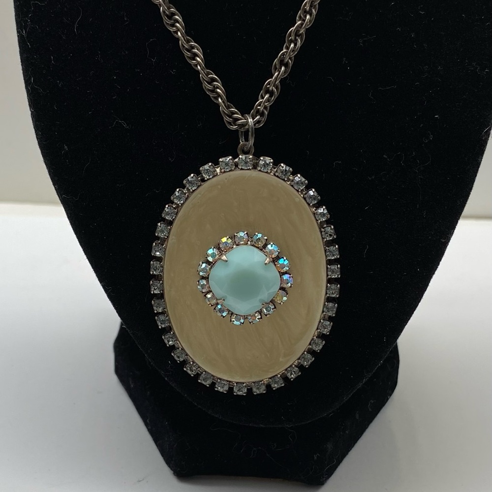 Liz Palacios Silver Tone Crystal Necklace